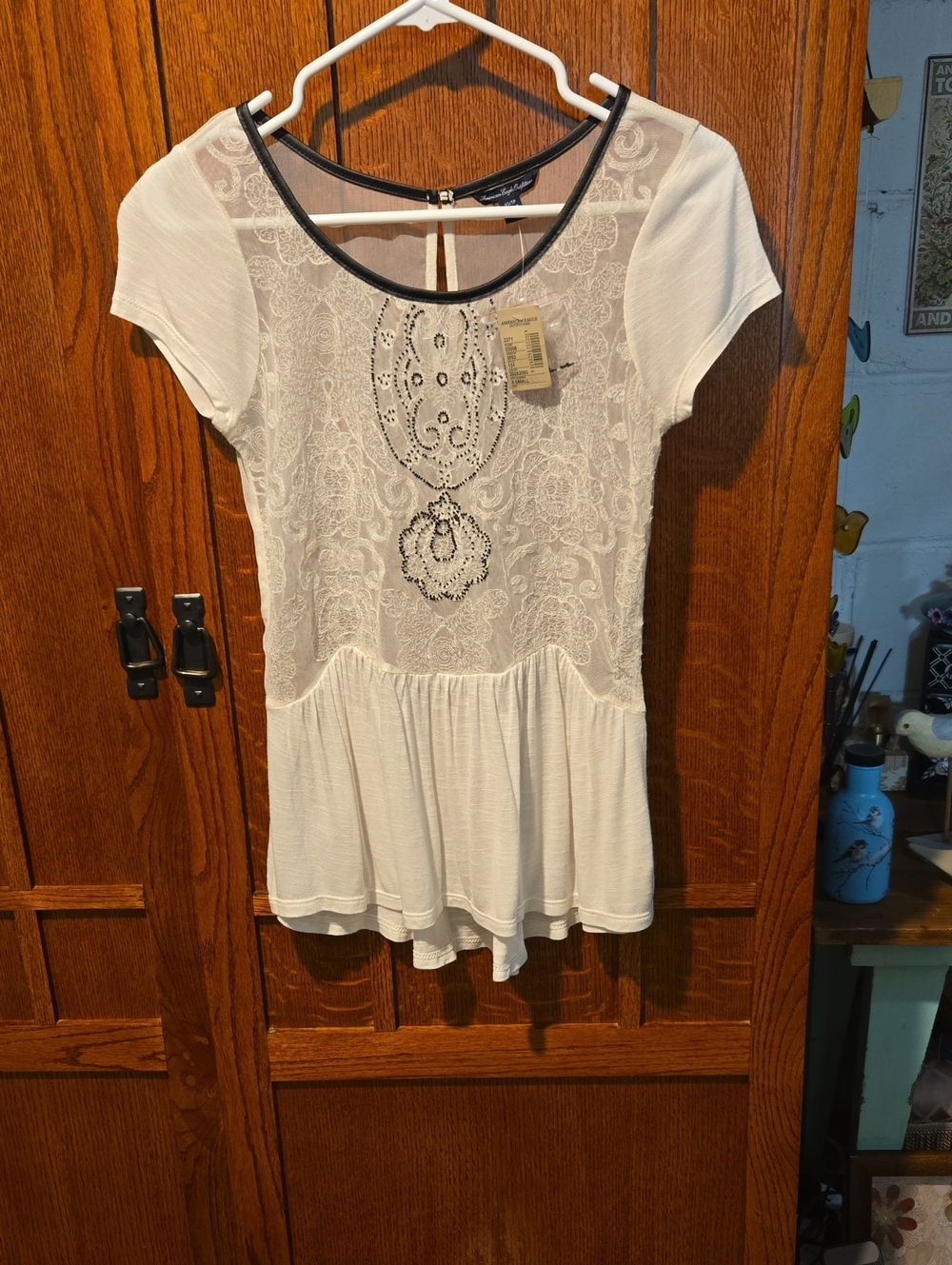 NWT, XSmall Beaded AEO Blouse